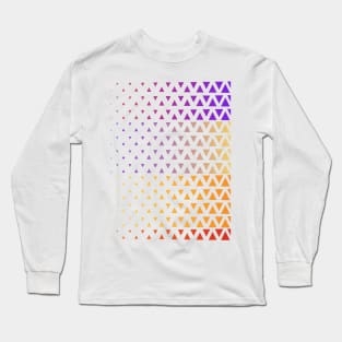 Rainbow gradient triangle pattern Long Sleeve T-Shirt